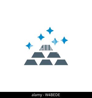 Gold related vector glyph icon. Stock Vector