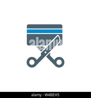 Expired Credit Card related vector glyph icon. Stock Vector
