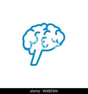 Brain related vector glyph icon. Stock Vector