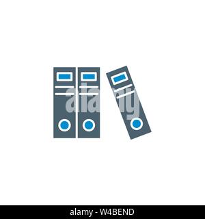 Office Folders related vector glyph icon. Stock Vector