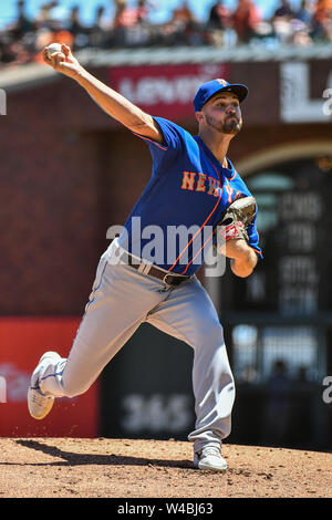 New York Mets' Walker Lockett in action during a baseball game against ...