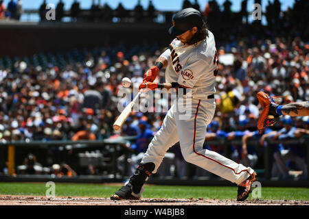 San Francisco, CA. 20th July, 2019. New York Mets center fielder