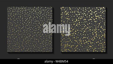 Gold grunge dotted texture. Patina scratch golden elements. Vintage abstract illustration. Bright sketch surface. Overlay distress grain graphic design. Stock Vector