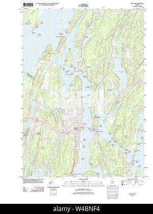 Maine USGS Historical Map Bath 20110829 TM Restoration Stock Photo