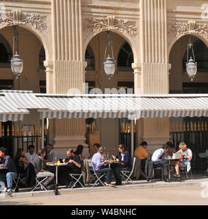 restaurant terrace, Palais Royal , Paris, France Stock Photo