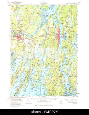 Maine USGS Historical Map Bath 460165 1957 62500 Restoration Stock Photo