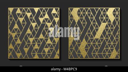 Golden glossy texture. Metal pattern. Abstract gold background Stock Vector