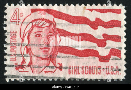 UNITED STATES - CIRCA 1962: stamp printed by United states, shows Girl Scout of America, circa 1962 Stock Photo