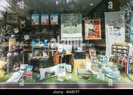 Strasbourg, France - July 26, 2017. Showcase souvenir shop in Strasbourg Stock Photo