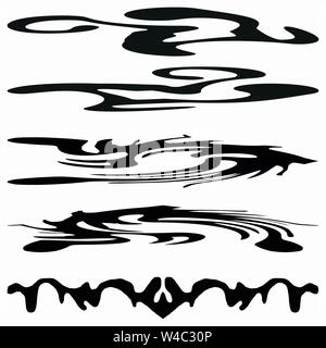 brightly colored graffiti stains Set Stock Vector