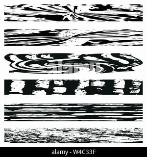 Set of black grunge banners for your design Stock Vector