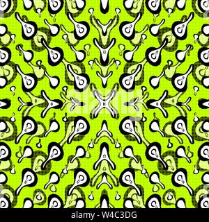 abstract colored objects on a green background vector illustration Stock Vector