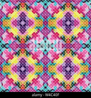 small polygons retro geometric seamless pattern vector illustration Stock Vector