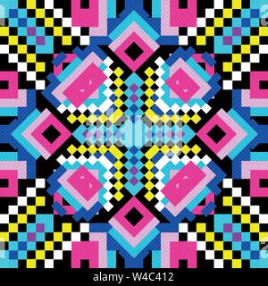 beautiful colored small polygons Geometric seamless pattern vector illustration Stock Vector