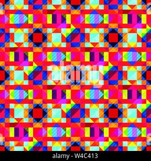 beautiful colored polygons abstract geometric seamless pattern Stock Vector