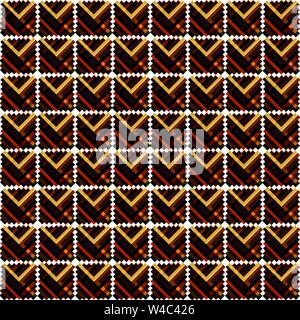 beautiful small brown colored pixels seamless pattern Stock Vector