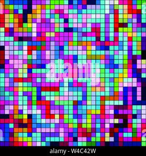 Beautiful small colored pixels seamless pattern Stock Vector
