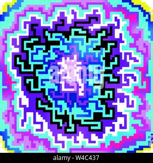 pixels psychedelic geometric background vector illustration Stock Vector