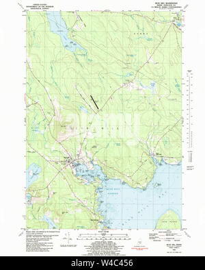 Maine USGS Historical Map Blue Hill 104939 1981 24000 Restoration Stock Photo