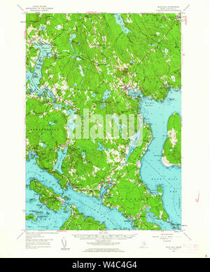 Maine USGS Historical Map Blue Hill 460217 1957 62500 Restoration Stock Photo