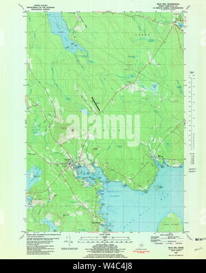 Maine USGS Historical Map Blue Hill 806525 1981 24000 Restoration Stock Photo