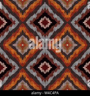 pixel geometric background in retro style seamless pattern vector illustration Stock Vector