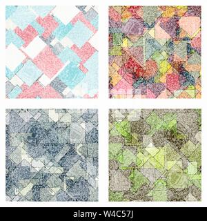 collection of abstract geometrical backgrounds grunge effect vector illustration wallpaper Stock Vector