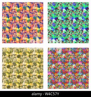 colored circles and triangles abstract background vector illustration Stock Vector