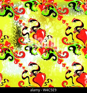 Graffiti abstract color seamless background Stock Vector