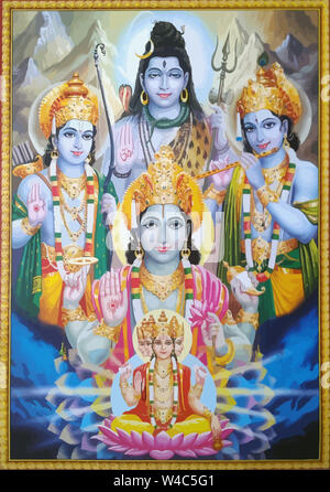 lord Brahma india culture holy god illustration Stock Photo - Alamy