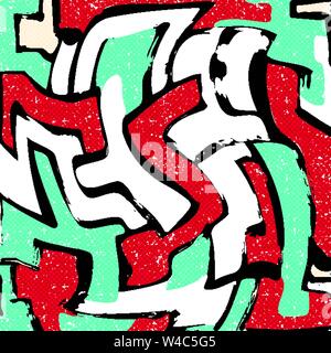 Beautiful abstract graffiti gentle pattern Stock Vector