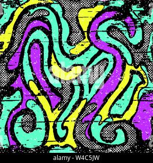 Beautiful abstract graffiti gentle pattern Stock Vector