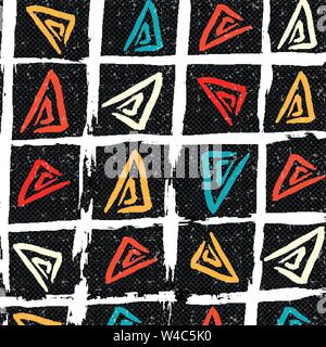 Beautiful colorful abstract graffiti polygons on a black background vector illustration Stock Vector