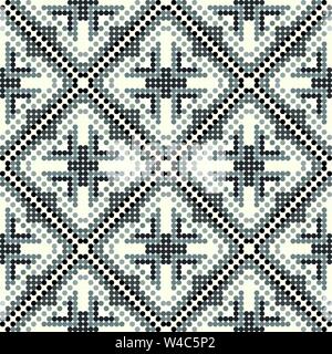 black and gray small colored balls geometric seamless pattern Stock Vector