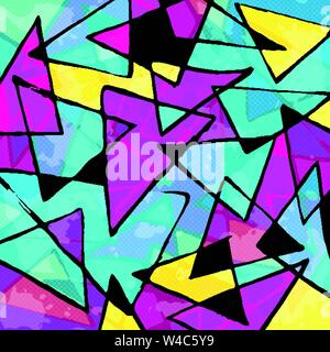 Graffiti beautiful abstract polygons vector illustration Stock Vector