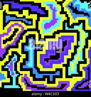 psychedelic pixels beautiful abstract geometric pattern Stock Vector