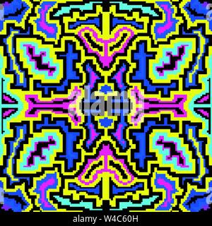 pixels psychedelic grunge texture geometric background Stock Vector