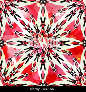 Decorative mandala traditional esoteric symbol isolated on white background Stock Vector