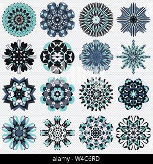 mandala symbol vector illustration collection Stock Vector