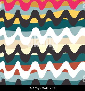 brightly colored lines Graffiti on a black background vector illustration Stock Vector