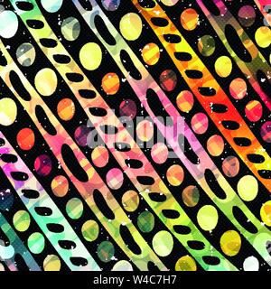 geometric circles and lines grunge texture Stock Vector