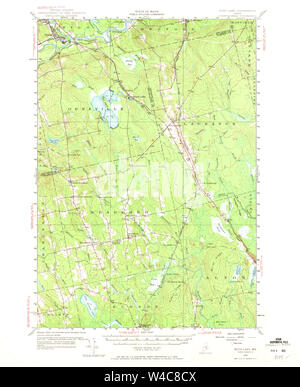 Maine USGS Historical Map Boyd Lake 460235 1955 62500 Restoration Stock Photo