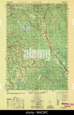 Maine USGS Historical Map Boyd Lake 806535 1951 50000 Restoration Stock Photo