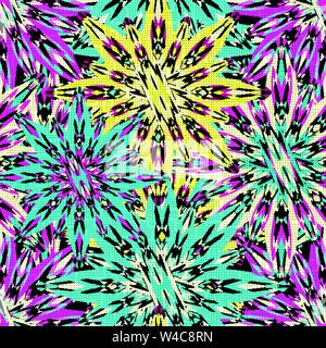 bright psychedelic vintage seamless pattern Stock Vector
