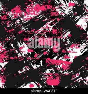 colored graffiti stains on a black background grunge texture Stock Vector