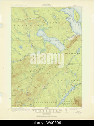 Maine USGS Historical Map Brassua Lake 306486 1921 62500 Restoration Stock Photo