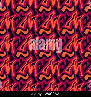 grunge colored graffiti seamless pattern Stock Vector