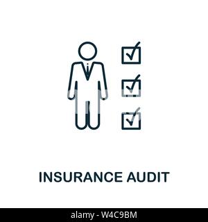 Insurance Audit outline icon. Thin line style icons from insurance icons collection. Web design, apps, software and printing simple insurance audit Stock Vector