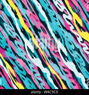 Graffiti abstract geometric objects on a black background Stock Vector