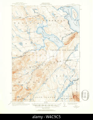 Maine USGS Historical Map Brassua Lake 460240 1921 62500 Restoration Stock Photo